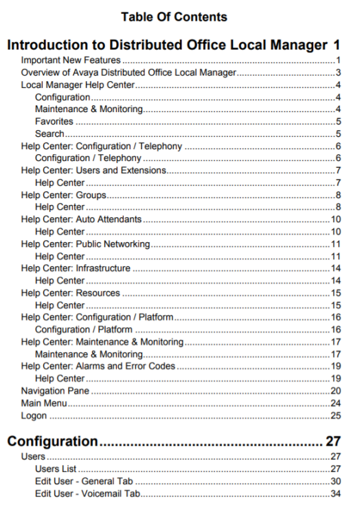 Distributed Office Local Manager Help System